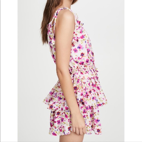 MISA Los Angeles Eliana floral tiered dress, sz M - Picture 4 of 16